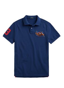 Polo Polo Ralph Lauren Triple Cheval Bleu Homme