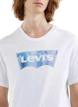 T-Shirt Levis Housemark Blanc pour Homme