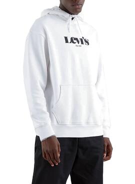 Sweat Levis Relaxed Graphic Blanc pour Homme