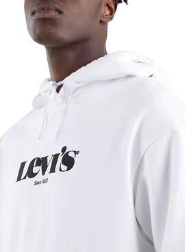 Sweat Levis Relaxed Graphic Blanc pour Homme