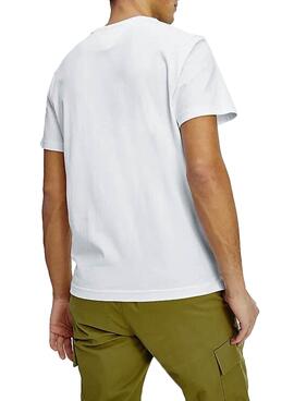 T-Shirt Tommy Jeans Contrast Pocket Blanc Homme