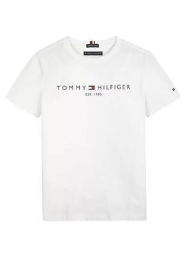 T-Shirt Tommy Hilfiger Essential Logo Blanc Garçon