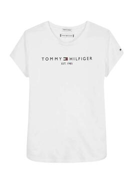 T-Shirt Tommy Hilfiger Essential Blanc pour Fille