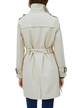 Trench Pepe Jeans Tania Beige pour Femme