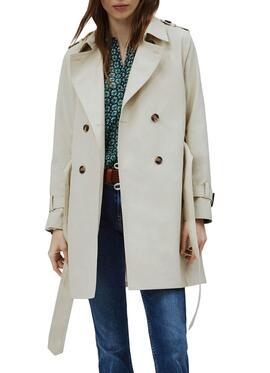 Trench Pepe Jeans Tania Beige pour Femme