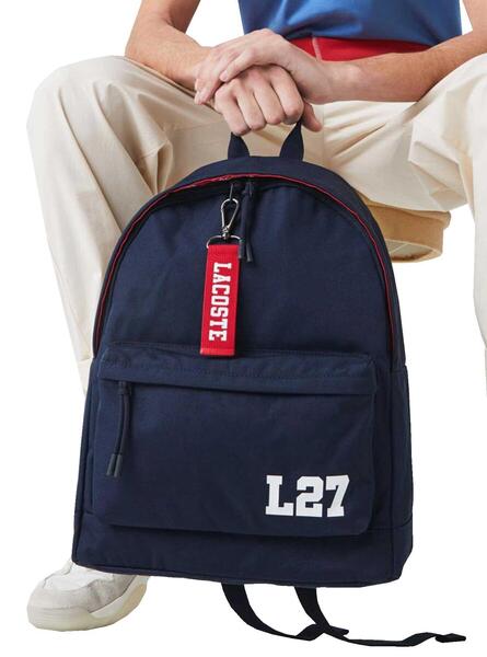Sac a dos clearance lacoste bleu marine