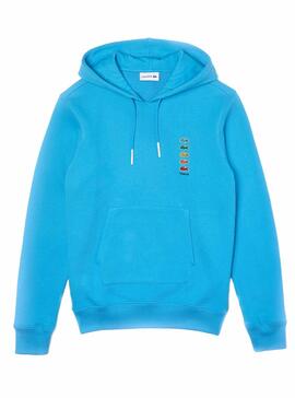 Sweat Lacoste Polaroid Bleu pour Homme