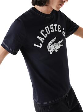 T-Shirt Lacoste TH0061 Bleu marine pour Homme