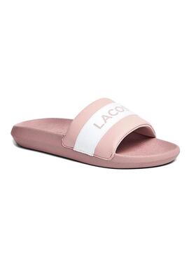 Flip flops Lacoste Croco Slide Rose pour Femme