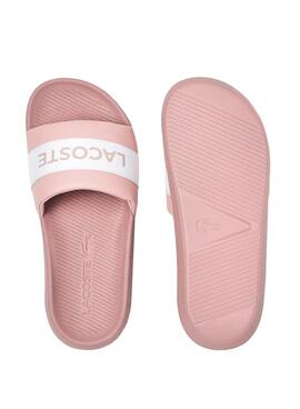 Flip flops Lacoste Croco Slide Rose pour Femme