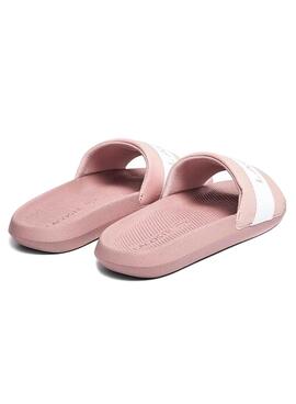 Flip flops Lacoste Croco Slide Rose pour Femme