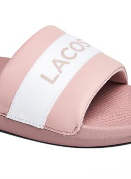 Flip flops Lacoste Croco Slide Rose pour Femme