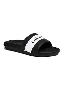 Flip flops Lacoste Croco Slide Noir pour Femme