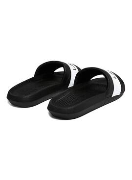 Flip flops Lacoste Croco Slide Noir pour Femme