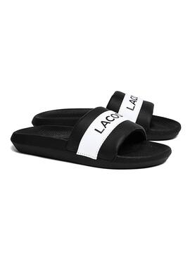 Flip flops Lacoste Croco Slide Noir pour Femme