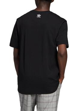 T-Shirt Adidas 3D Trefoil Noir pour Homme