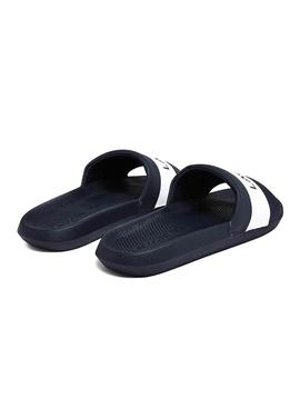 Flip flops Lacoste Croco Slide Bleu marine Homme Femme