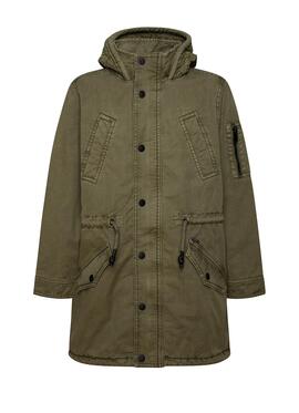 Parka Pepe Jeans Dave Vert pour Garçon