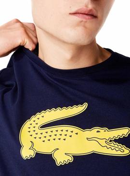 T-Shirt Lacoste Logo 3D Bleu marine pour Homme