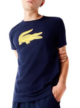 T-Shirt Lacoste Logo 3D Bleu marine pour Homme