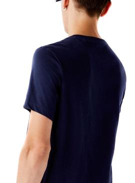 T-Shirt Lacoste Logo 3D Bleu marine pour Homme