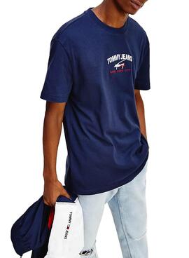 T-Shirt Tommy Jeans Timeless Bleu marine pour Homme