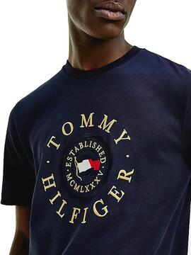 T-Shirt Tommy Hilfiger Icon Coin Bleu marine Homme