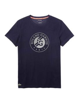 T-Shirt Lacoste Roland Garros Bleu marine Homme