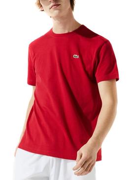 T-Shirt Lacoste Sport Basique Rouge pour Homme