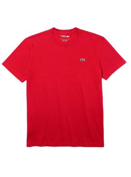 T-Shirt Lacoste Sport Basique Rouge pour Homme