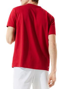 T-Shirt Lacoste Sport Basique Rouge pour Homme