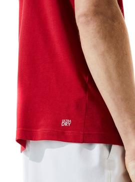 T-Shirt Lacoste Sport Basique Rouge pour Homme