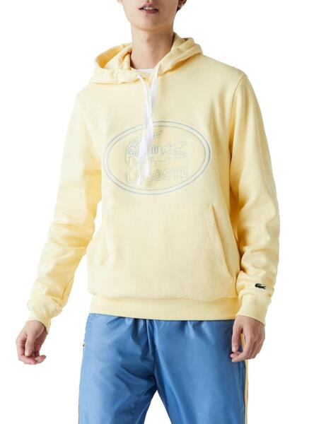 sweat lacoste jaune