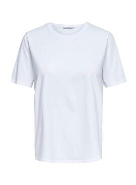 T-Shirt Only Only Blanc pour Femme