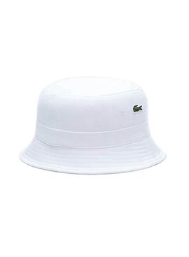 Chapeau Lacoste Bob Blanc pour Homme