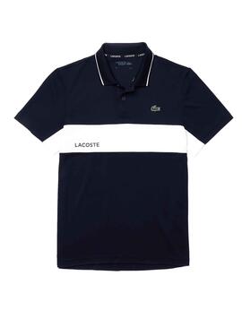 Polo Lacoste Sport Color Block Bleu marine pour Homme