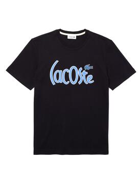 T-Shirt Lacoste Logo Oversize Bleu marine pour Homme