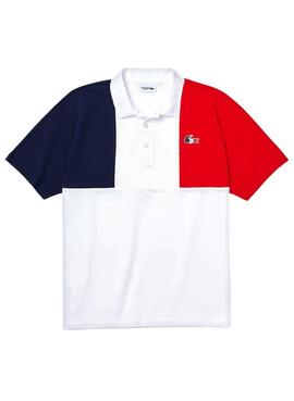 Polo Lacoste Olympics Blanc pour Homme