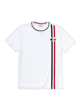 T-Shirt Lacoste Sport Olympics Blanc pour Homme