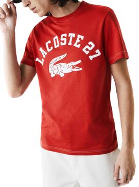 T-Shirt Lacoste 27 Rouge pour Homme