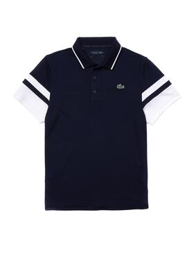 Polo Lacoste Sport Tennis Piqué Bleu Marine Homme