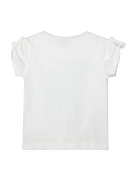 T-Shirt Mayoral Cuadro Liberty Blanc pour Fille