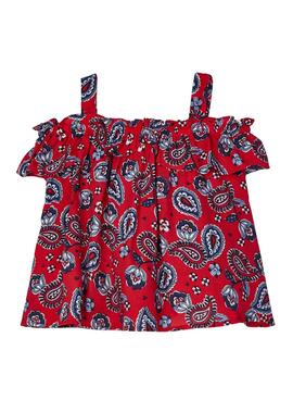 Chemise Mayoral Poppy Print Rouge pour Fille