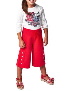 Pantalon Mayoral Culotte Rouge Poppy pour Fille