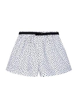 Short Mayoral Topos Blanc Noire pour Fille