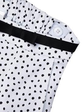 Short Mayoral Topos Blanc Noire pour Fille