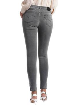 Jeans Levis 711 Skinny Gris pour Femme