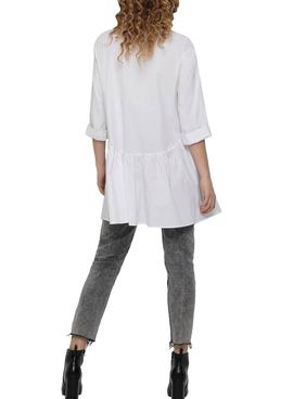 Robe Only Ditte Life 3/4 Blanc pour Femme