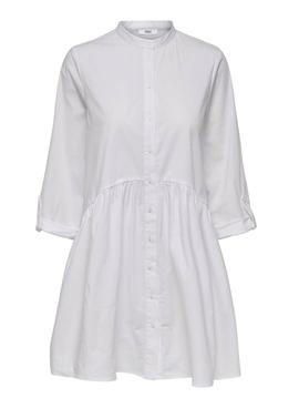 Robe Only Ditte Life 3/4 Blanc pour Femme