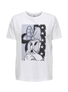 T-Shirt Only Disney Blanc pour Femme